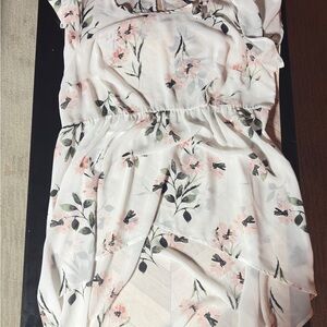 Torrid Floral Blouse - Pink and Green